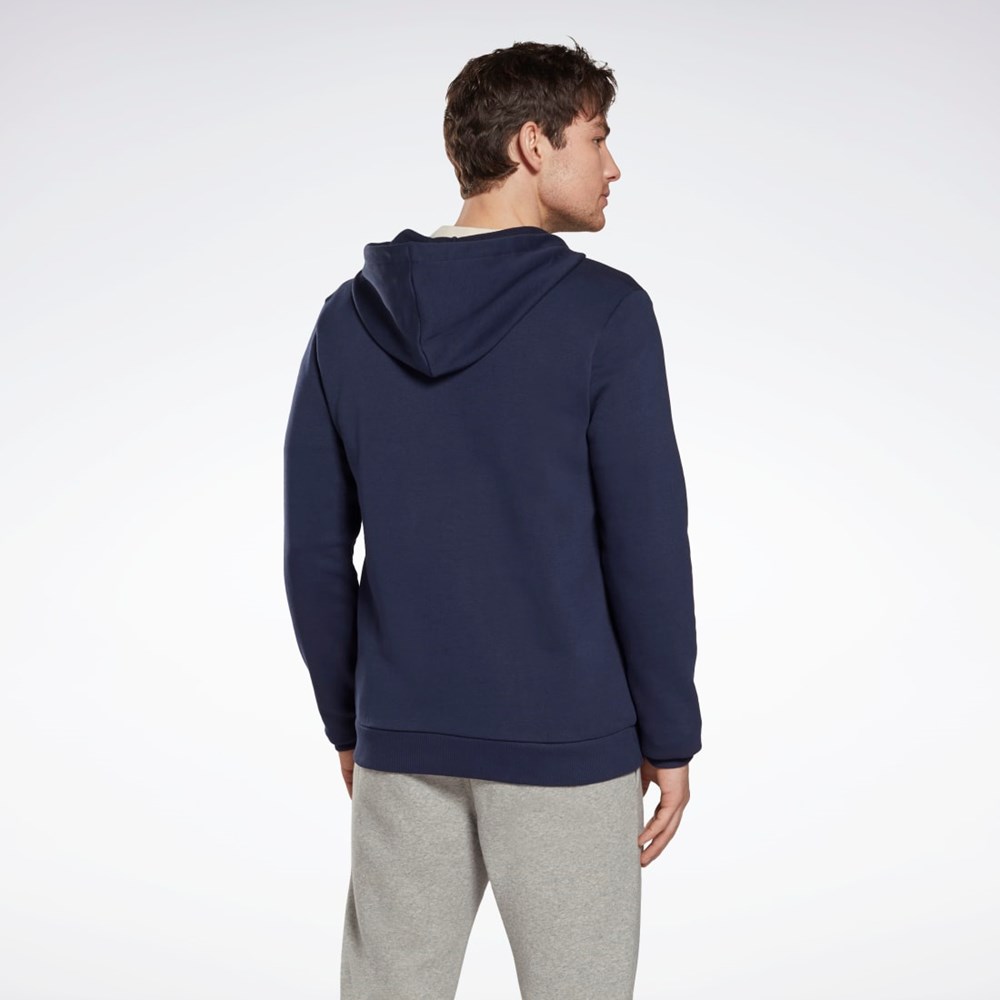 Vector Navy Reebok Reebok Identity Fleece Zip-Up Hoodie | HH8315