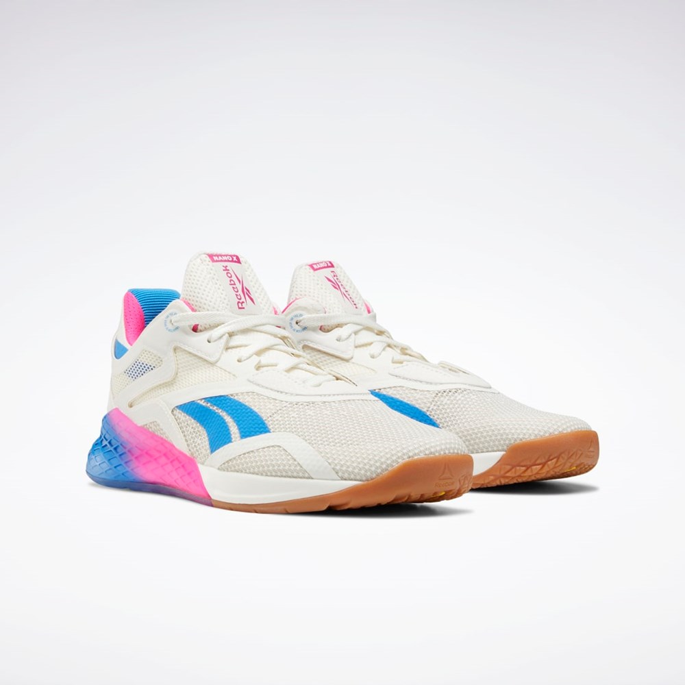 WHITE / Proud Pink / Horizon Blue Reebok Reebok Nano X Training Shoes | FX7956