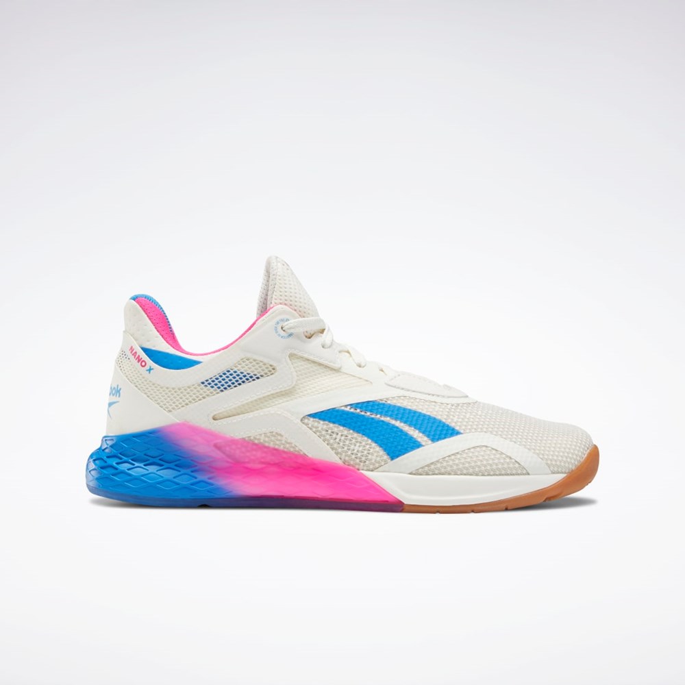 WHITE / Proud Pink / Horizon Blue Reebok Reebok Nano X Training Shoes | FX7956