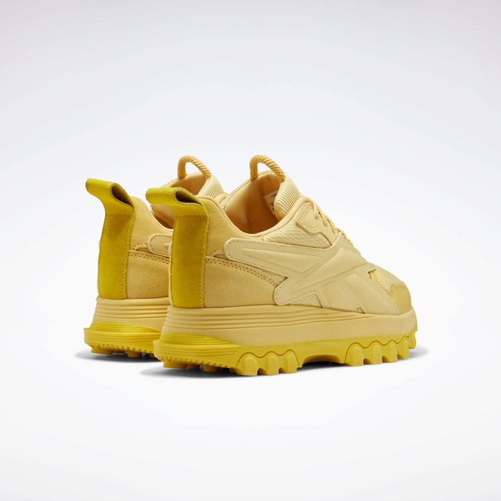 Weathered Yellow / Weathered Yellow / Utility Yellow Reebok Cardi B Classic Leather V2 Shoes - Grade School | GZ4263