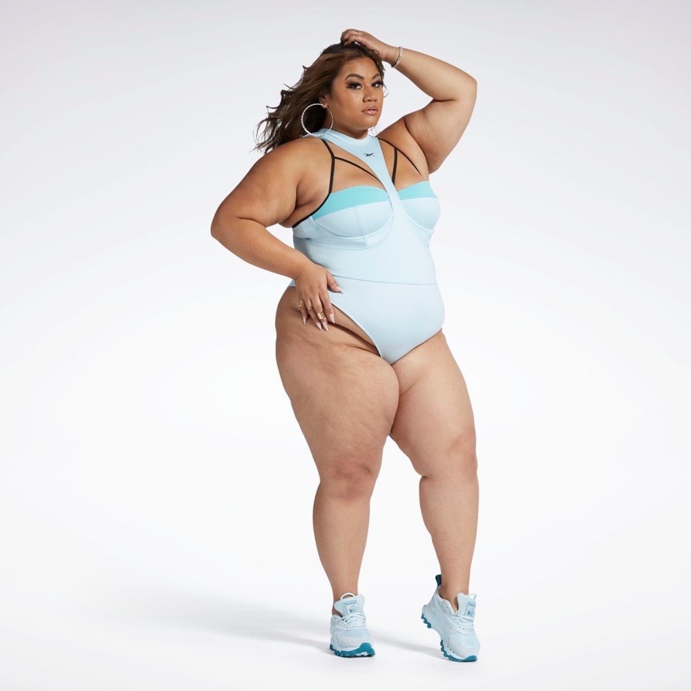 Whisper Blue / Seaport Teal Reebok Cardi B Body Layer (Plus Size) | HS4281