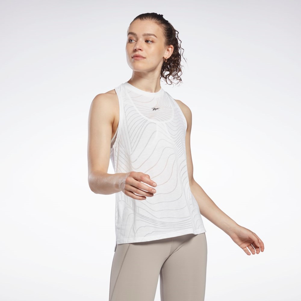 White Reebok Burnout Tank Top | H49087