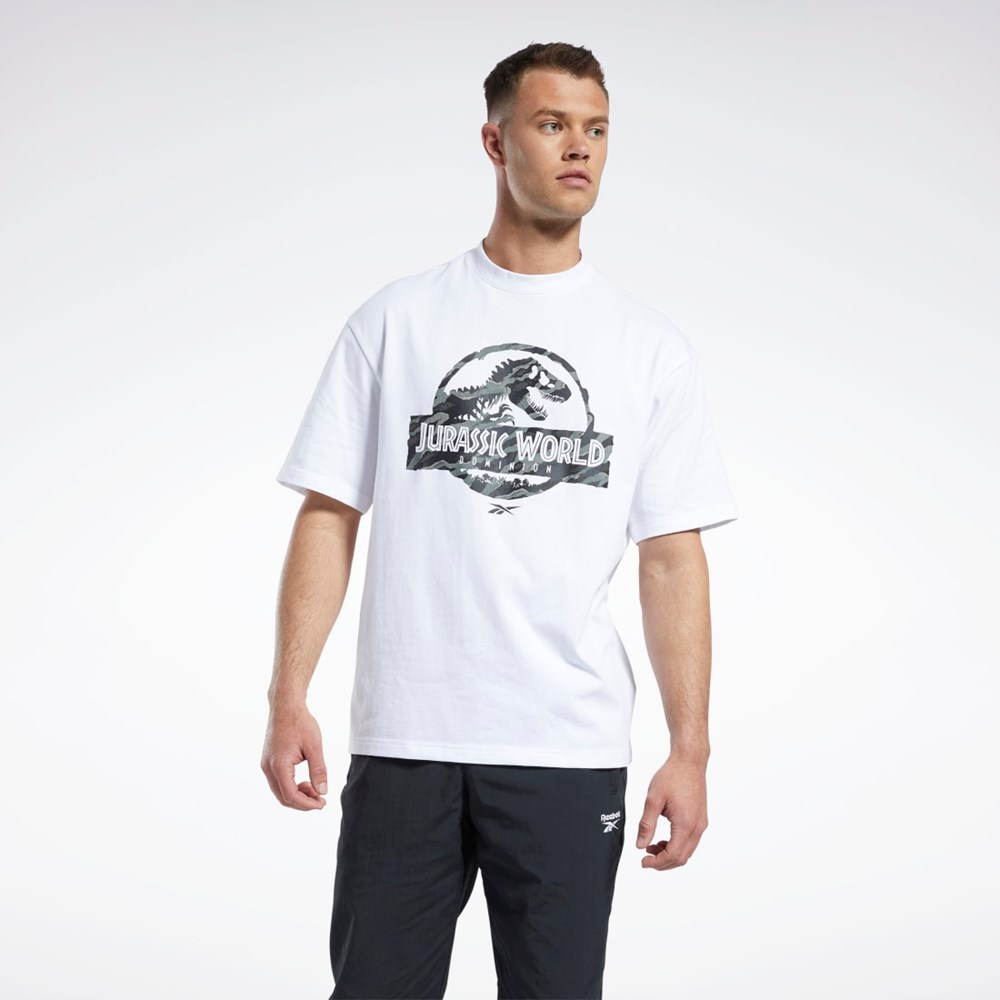 White Reebok Jurassic World T-Shirt | HS4683