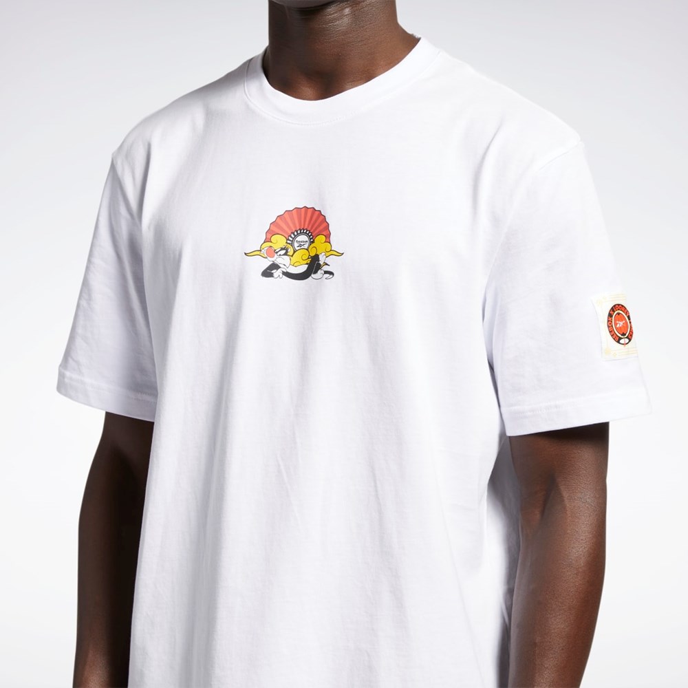 White Reebok Looney Tunes T-Shirt | HG1519