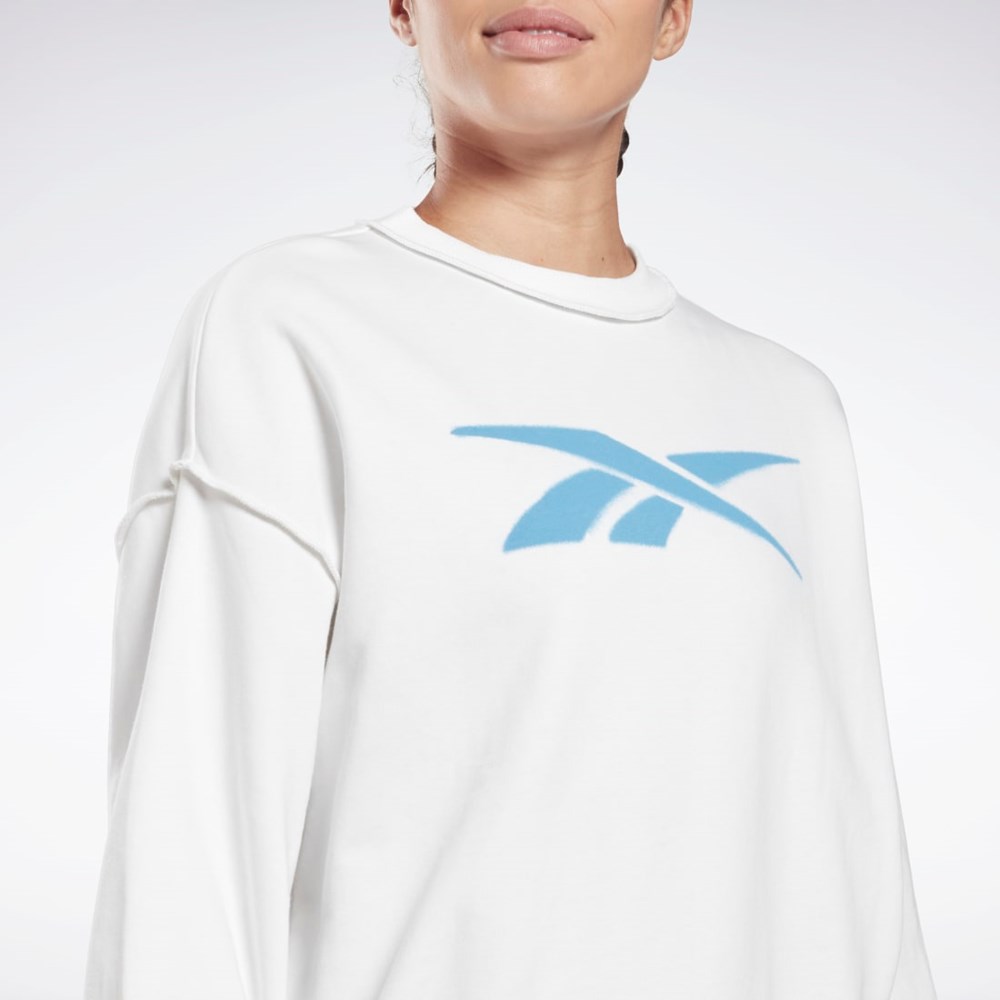 White Reebok MYT Crew Sweatshirt | HB1074