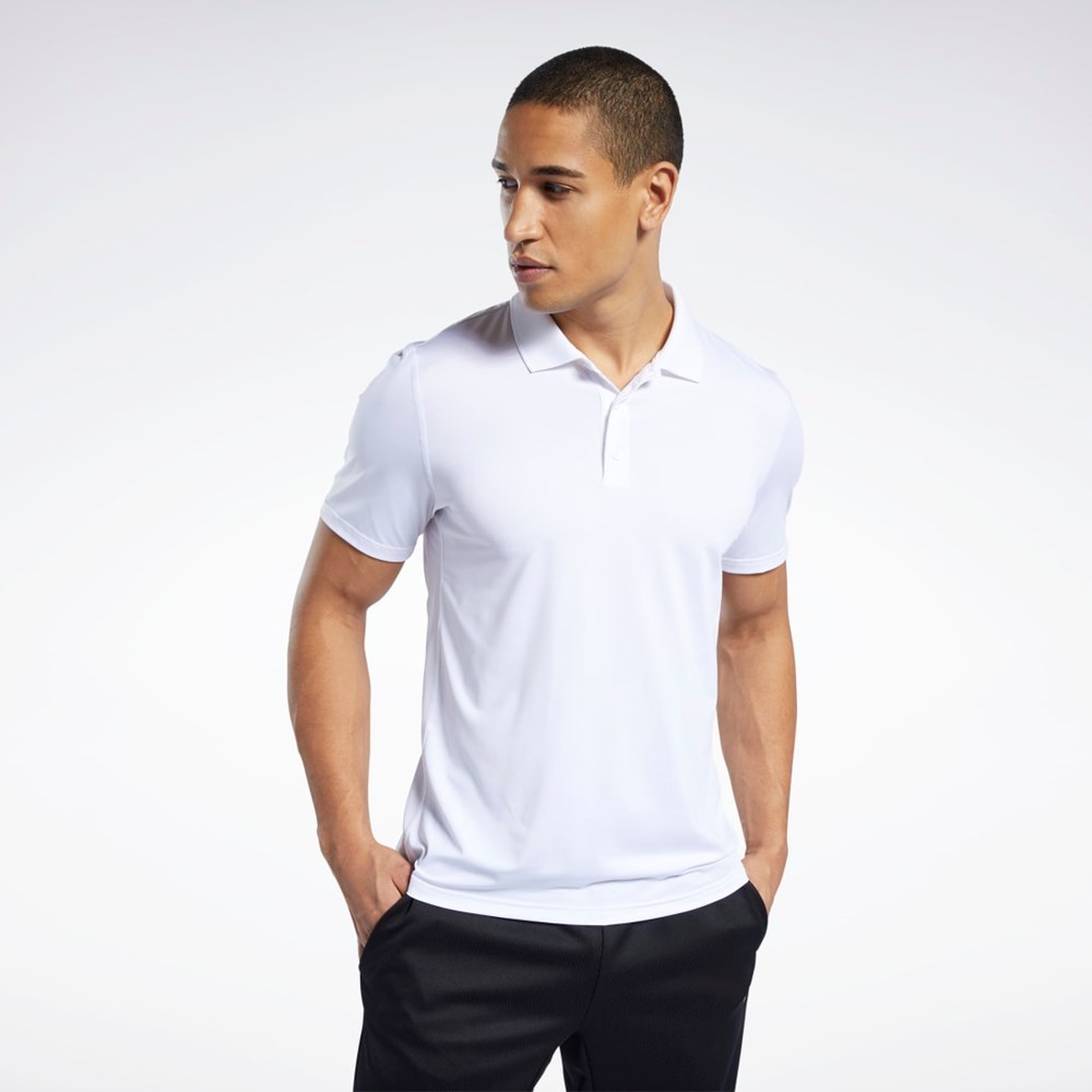 White Reebok Workout Ready Polo Shirt | FP9116