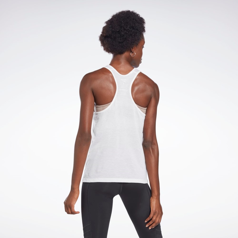 White Reebok Workout Ready Supremium Big Logo Tank Top | HA1032