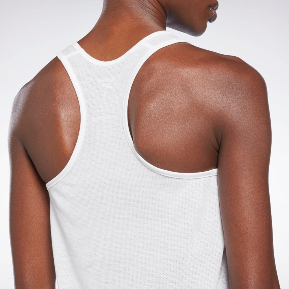 White Reebok Workout Ready Supremium Big Logo Tank Top | HA1032