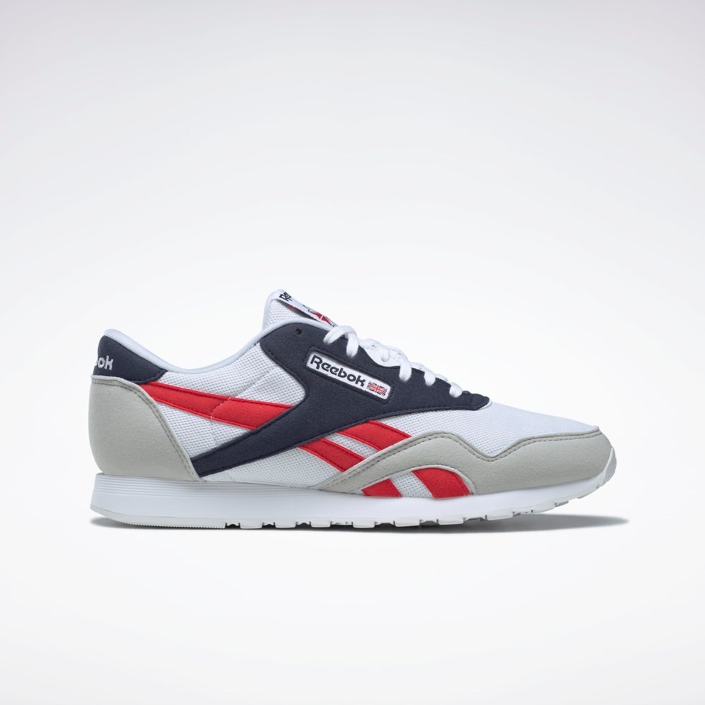 White / Vector Navy / Primal Red Reebok Classic Nylon Shoes | GW8357