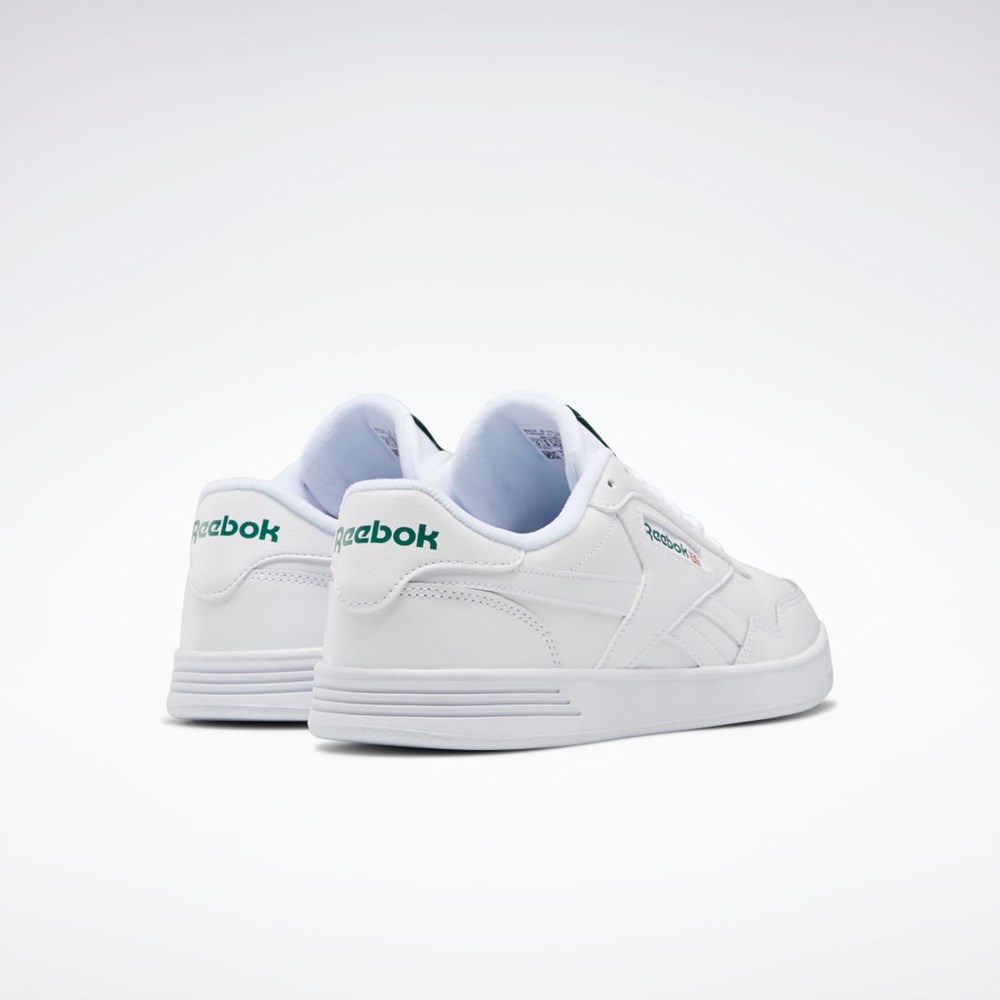 White / White / Clover Green Reebok Reebok Club MEMT Wide Shoes | FW8215