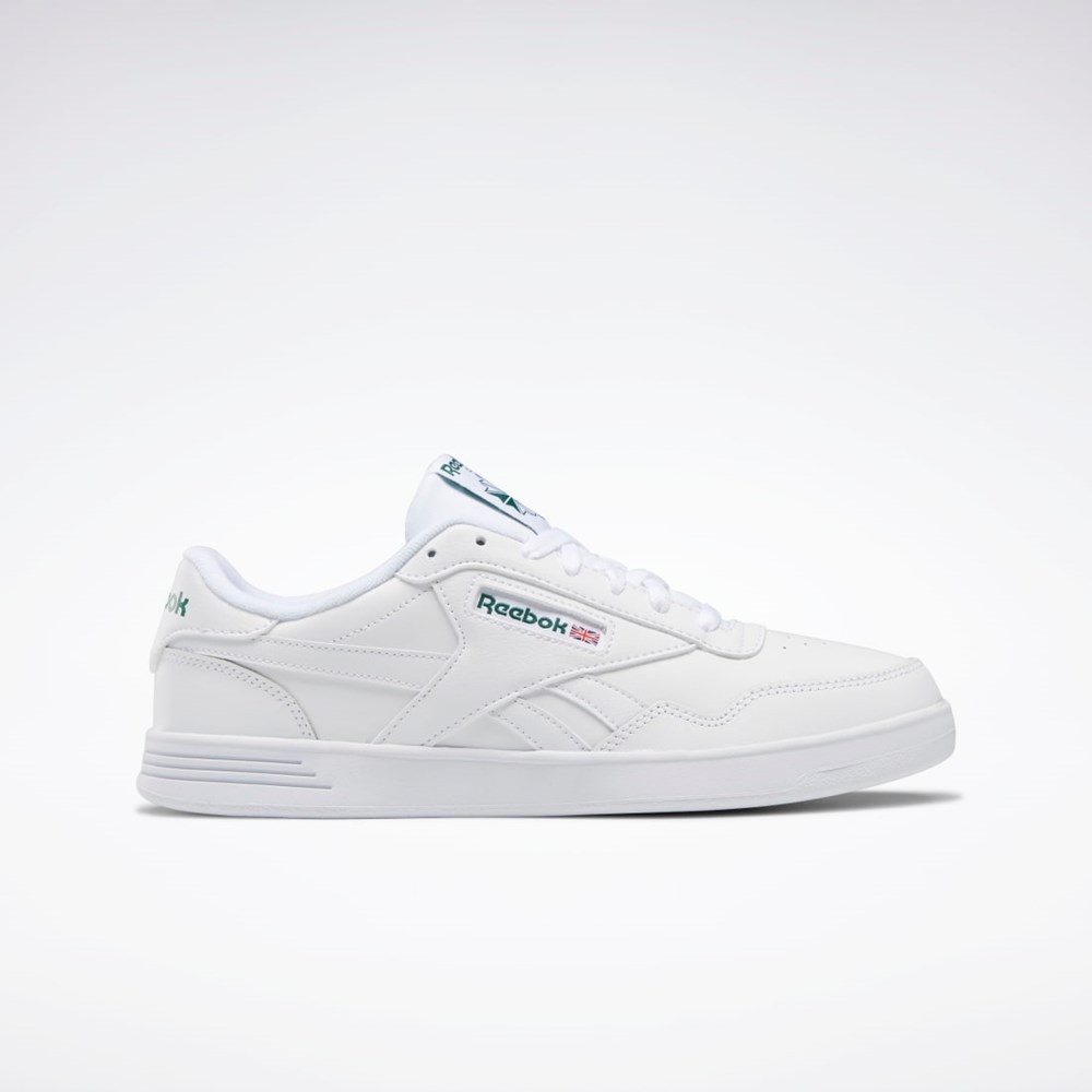 White / White / Clover Green Reebok Reebok Club MEMT Wide Shoes | FW8215