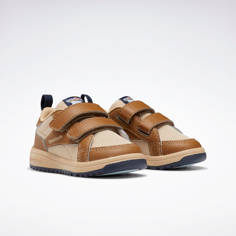 Wild Brown / Sahara / Vector Navy Reebok Weebok Clasp Low Shoes - Toddler | GV8552