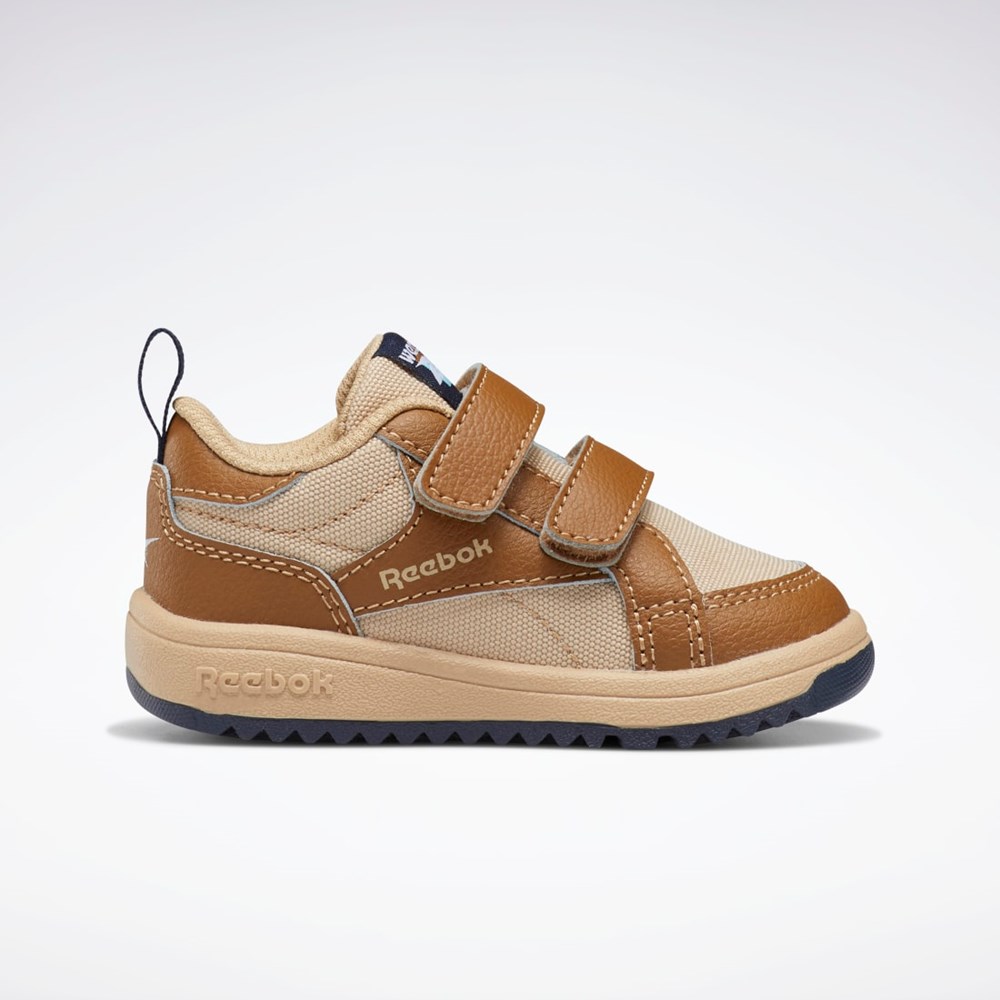 Wild Brown / Sahara / Vector Navy Reebok Weebok Clasp Low Shoes - Toddler | GV8552