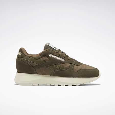 Army Green / Army Green / Classic White Reebok Classic Leather SP Shoes | GW4466