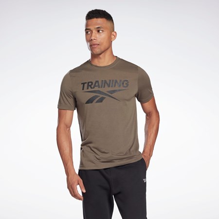 Army Green Reebok Reebok Graphic Series T-Shirt | H62596