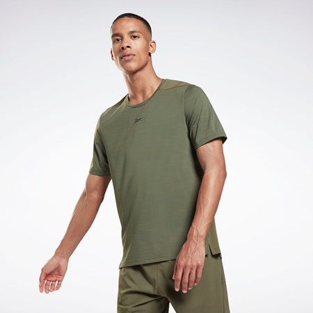 Army Green Reebok Tech Style Activchill Move T-Shirt | HA1458