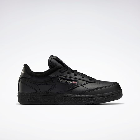 Black / Charcoal Reebok Club C Shoes - Preschool | BS6182