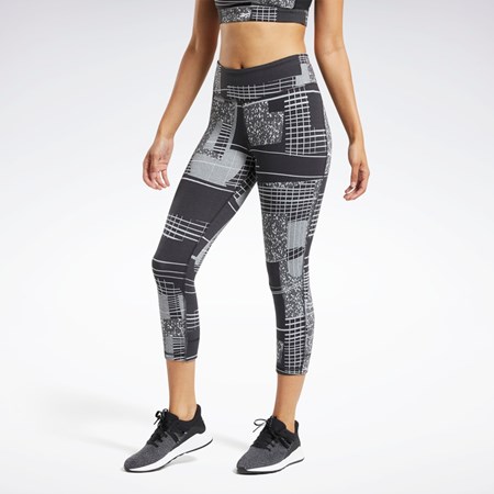 Black / Cold Grey 2 Reebok Lux 3/4 Length 2 Leggings | GE1351