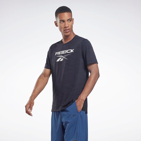 Black Reebok ACTIVCHILL Graphic Move T-Shirt | H46597