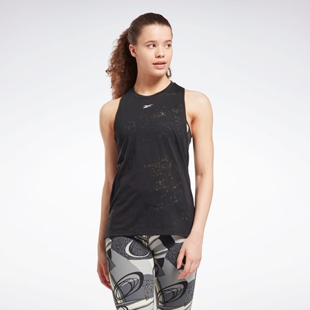 Black Reebok Burnout Tank Top | HI4052