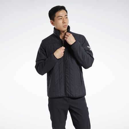 Black Reebok Outerwear Light Padded Jacket | GP4590