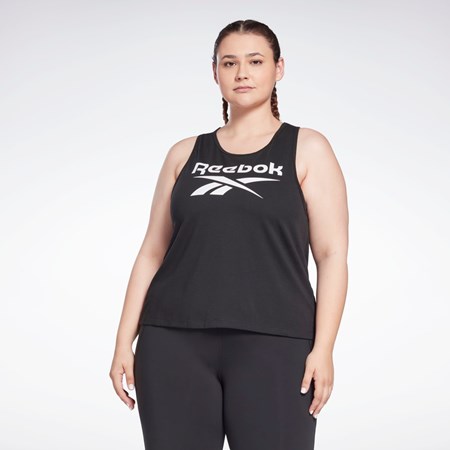 Black Reebok Reebok Identity Tank Top (Plus Size) | H62517