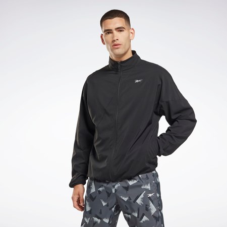 Black Reebok Running Woven Wind Jacket | HI0053