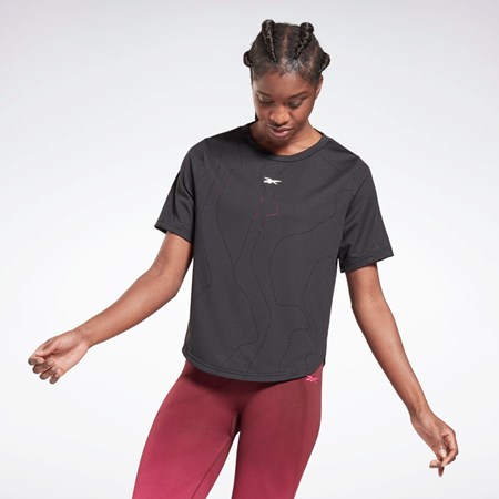 Black Reebok United By Fitness Perforated T-Shirt | GT3138