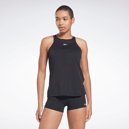 Black Reebok United By Fitness Perforated Tank Top | H49071