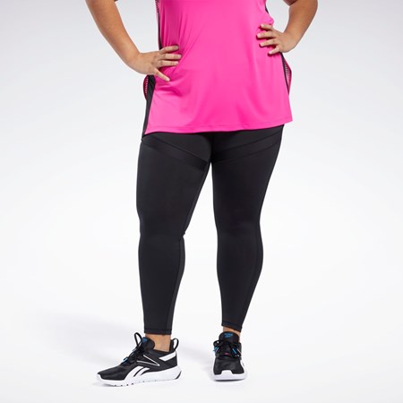 Black Reebok Workout Ready Mesh Leggings | FU2348