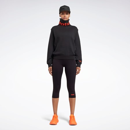 Black / Ultima Orange Reebok Victoria Beckham Cowl Neck Jumper | HG7334