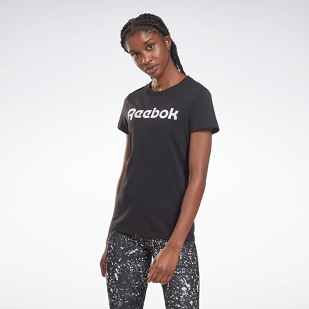 Black / White Reebok Training Essentials Graphic Tee | GU8329