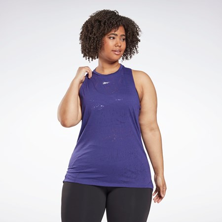 Bold Purple Reebok Burnout Tank Top (Plus Size) | HL4348