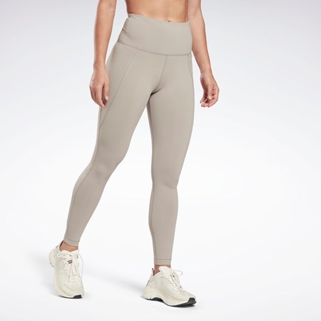 Boulder Grey Reebok Lux High-Waisted Tights | HB2028