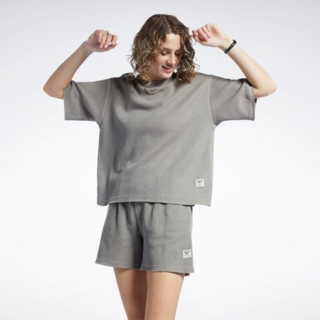 Boulder Grey Reebok Reebok Classics Natural Dye Waffle T-Shirt | HB8646