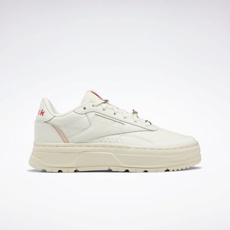 Chalk / Alabaster / Soft Ecru Reebok Club C Double GEO Shoes | GX8765