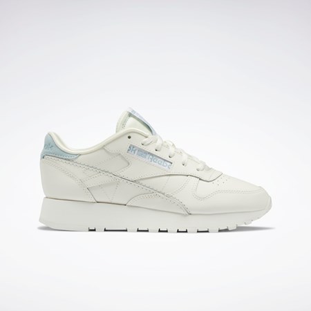 Chalk / Chalk / Seaside Grey Reebok Classic Leather Make It Yours Shoes | GY8799