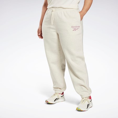 Classic White Mel Reebok Reebok Identity Logo Fleece Joggers (Plus Size) | HM3903