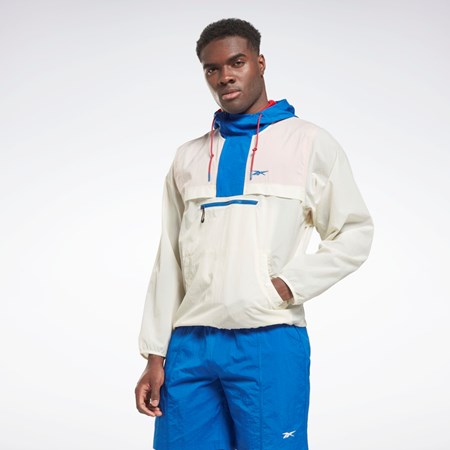 Classic White Reebok Lightweight Woven Anorak Jacket | HG8904