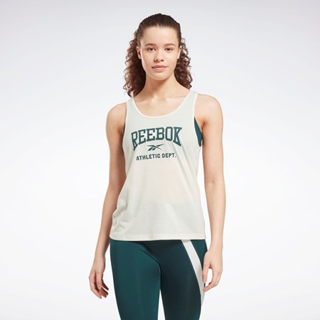 Classic White Reebok Workout Ready Supremium Graphic Tank Top | HH8072