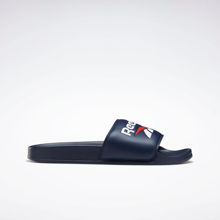 Collegiate Navy / White / Radiant Red Reebok Reebok Classic Slides | EH0416