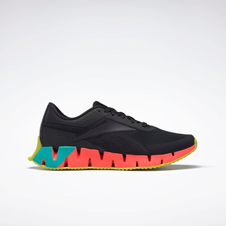 Core Black / Orange Flare / Acid Yellow Reebok Zig Dynamica 2 Shoes | HQ5891