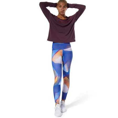 Crushed Cobalt Reebok Yoga Lux Bold High-Rise Tights | DP5849