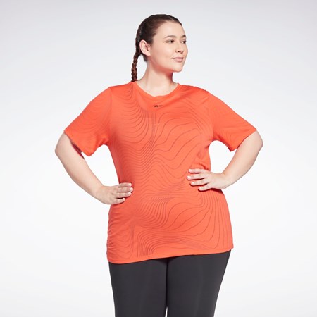 Dynamic Red Reebok Burnout T-Shirt (Plus Size) | HB2046