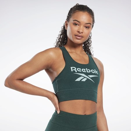 Forest Green Mel Reebok Reebok Identity Sports Bra | HJ9957