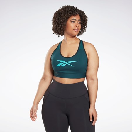 Forest Green Reebok Reebok Lux Vector Racer Sports Bra (Plus Size) | HL4330