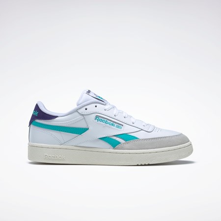 Ftwr White / Classic Teal / Bold Purple Reebok Club C Revenge Shoes | GY1822