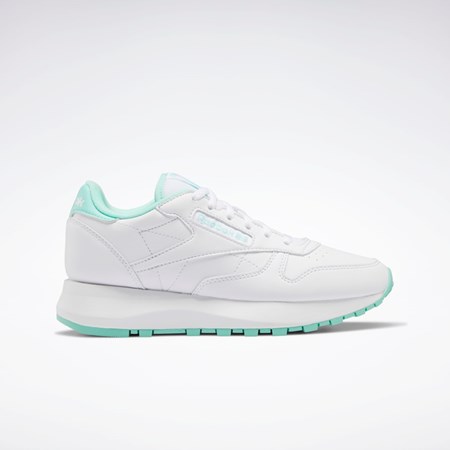 Ftwr White / Hint Mint / Ftwr White Reebok Classic Leather SP Shoes - Grade School | GZ1600