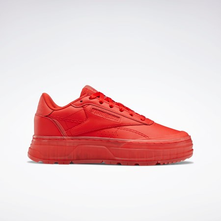 Instinct Red / Instinct Red / Instinct Red Reebok Club C Double GEO Shoes | GZ6419