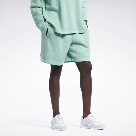 Light Sage Reebok Classics Natural Dye Waffle Shorts | H54436